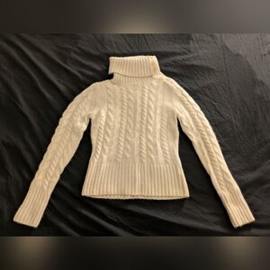 Gorgeous Banana Republic Angora and Wool Cream Turtleneck Sweater, Womens M